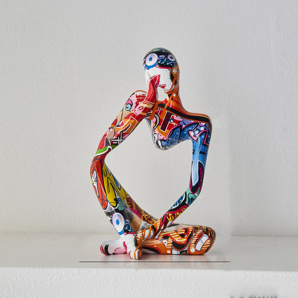 Large Abstract Graffiti Resin Sculpture - Goraya Nesting  