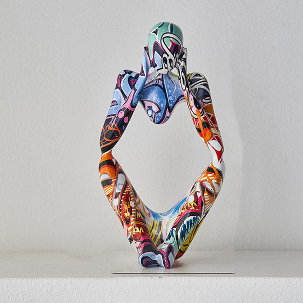 Large Abstract Graffiti Resin Sculpture - Goraya Nesting 