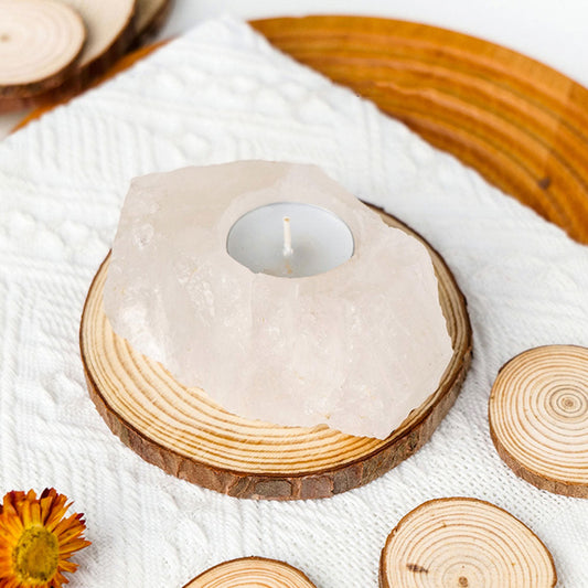Natural Crystal Raw Stone Irregular Candle Holder - Goraya Nesting 