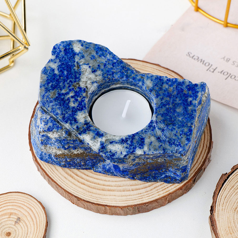 Natural Crystal Raw Stone Irregular Candle Holder - Goraya Nesting 