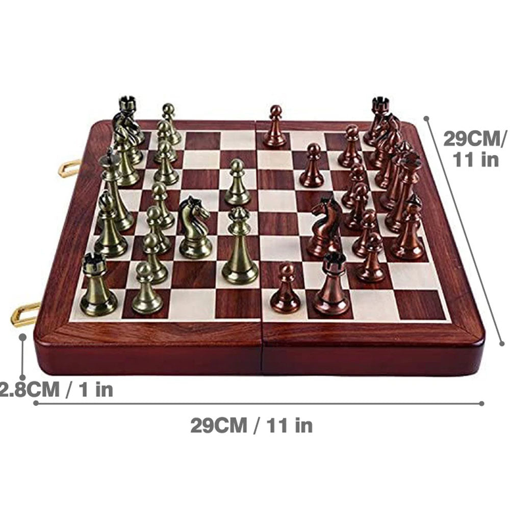 Portable Folding Wooden Chess Board - Goraya Nesting 