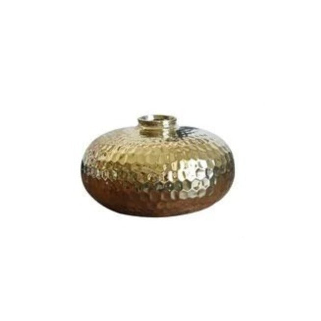 Radiant Elegance Metal Plated Ceramic Vase - Goraya Nesting 