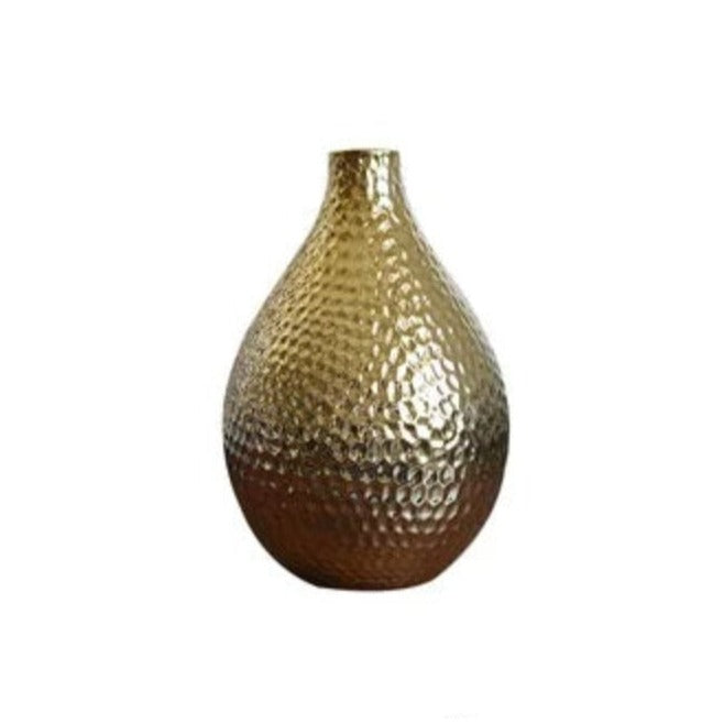 Radiant Elegance Metal Plated Ceramic Vase - Goraya Nesting 