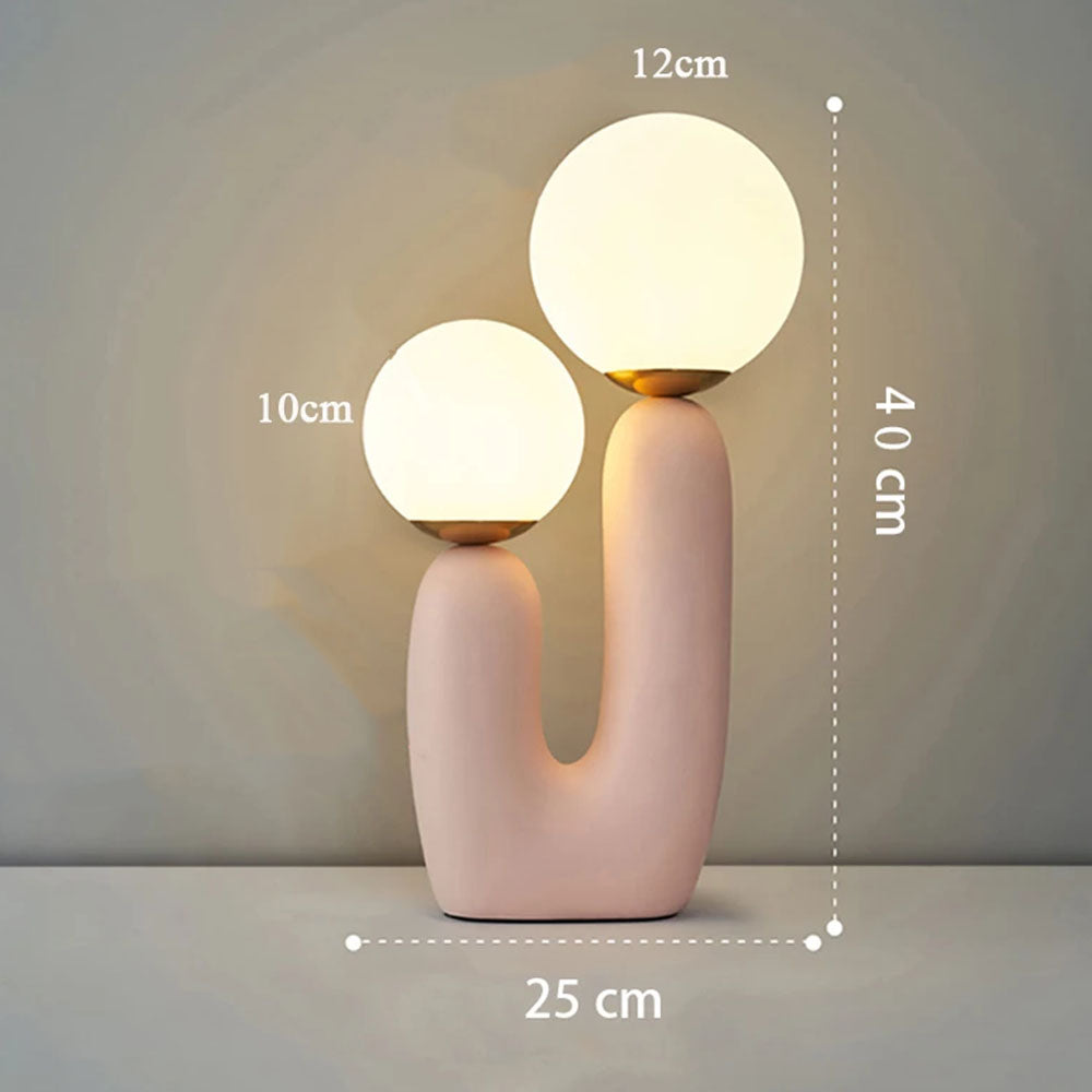Resin Table lamp - Light Pink - Goraya Nesting 