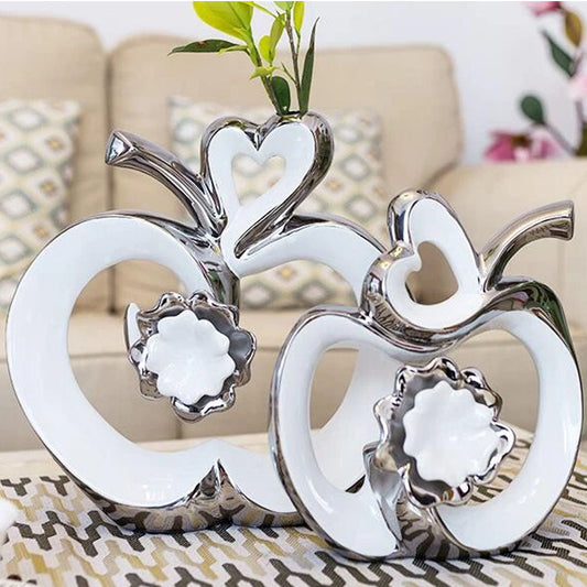 White Apple Ceramic Ornament - Goraya Nesting
