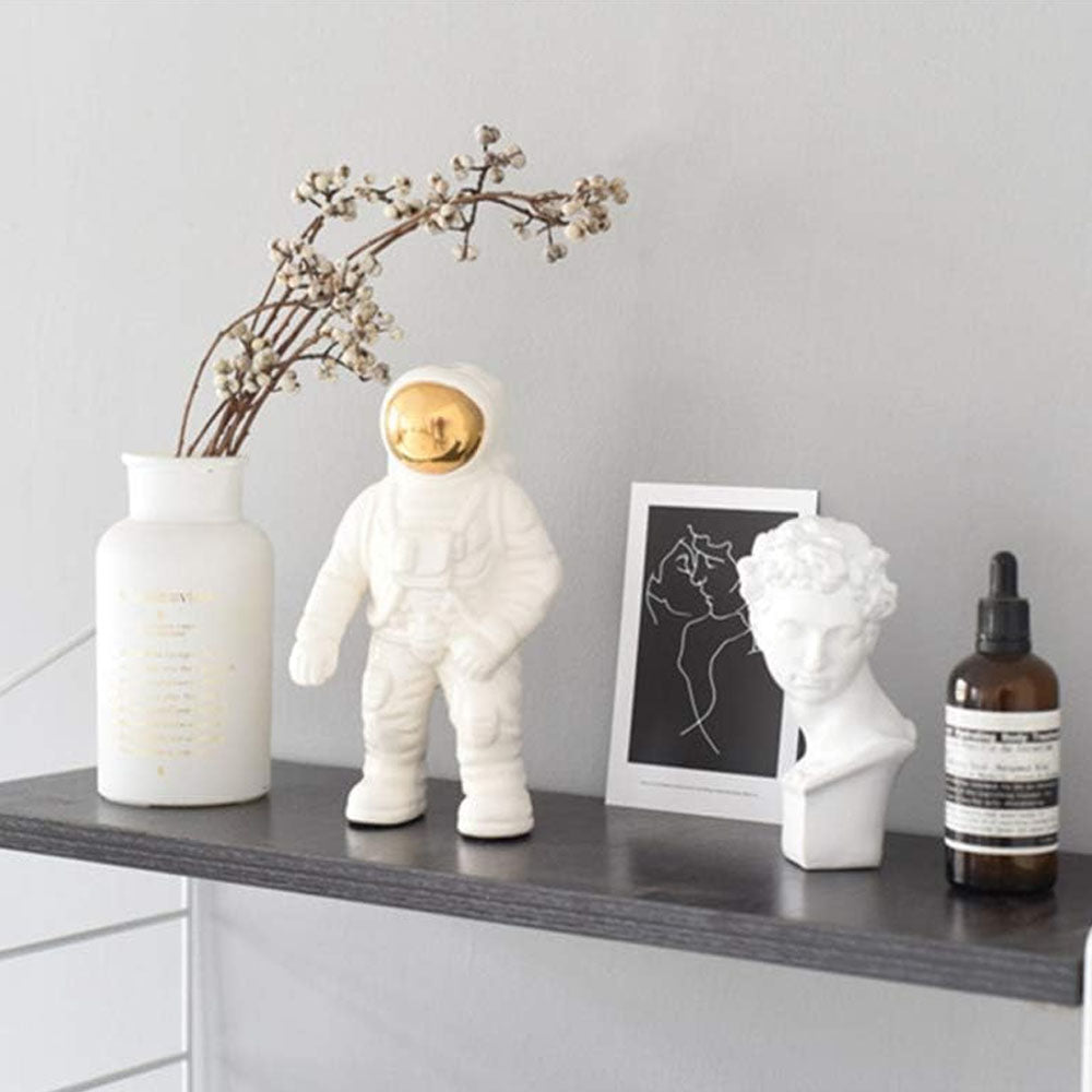 White Cosmonaut Space Man Sculpture Vase - Goraya Nesting  