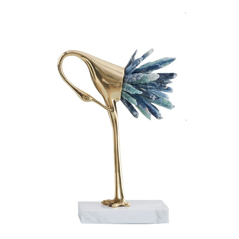 Artificial Blue Crystal Swan Sculpture - Range - Notbrand