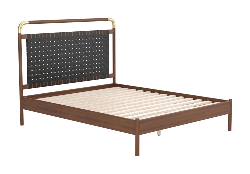 Queen Bed Black & Walnut - Netz